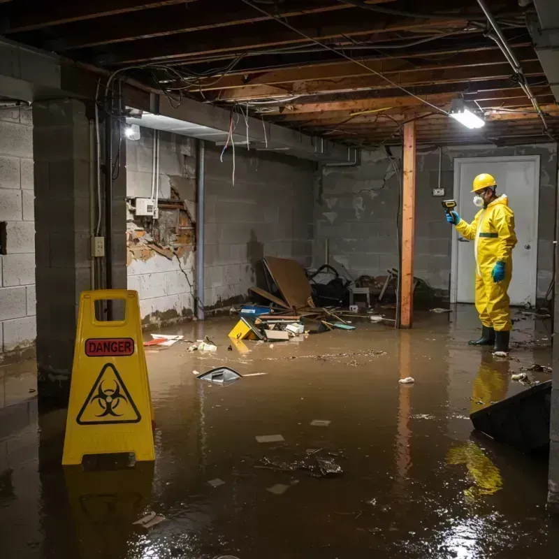 Flooded Basement Electrical Hazard in Madison County, KY Property