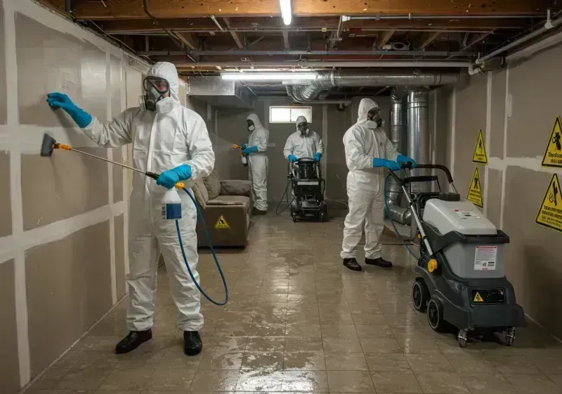 Basement Moisture Removal and Structural Drying process in Madison County, KY